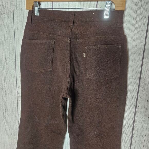 VTG 60s Levi's for Gals 542 Big E Velvety Brown Bell Bottoms, 26x27 - Picture 5 of 10